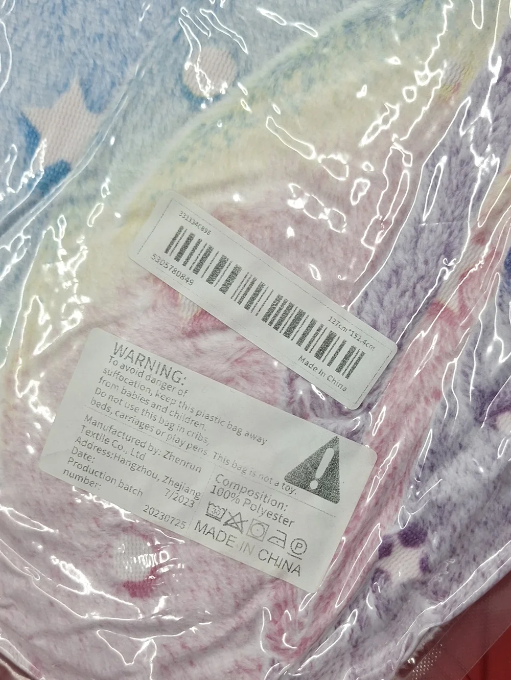 Unicorn glow in the dark throw blanket